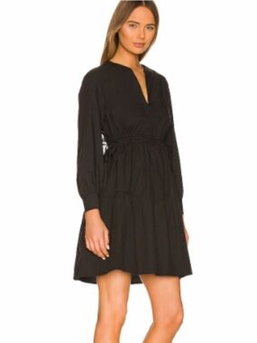 Rails Ivy Long Sleeve Mini Dress In Black Size S
